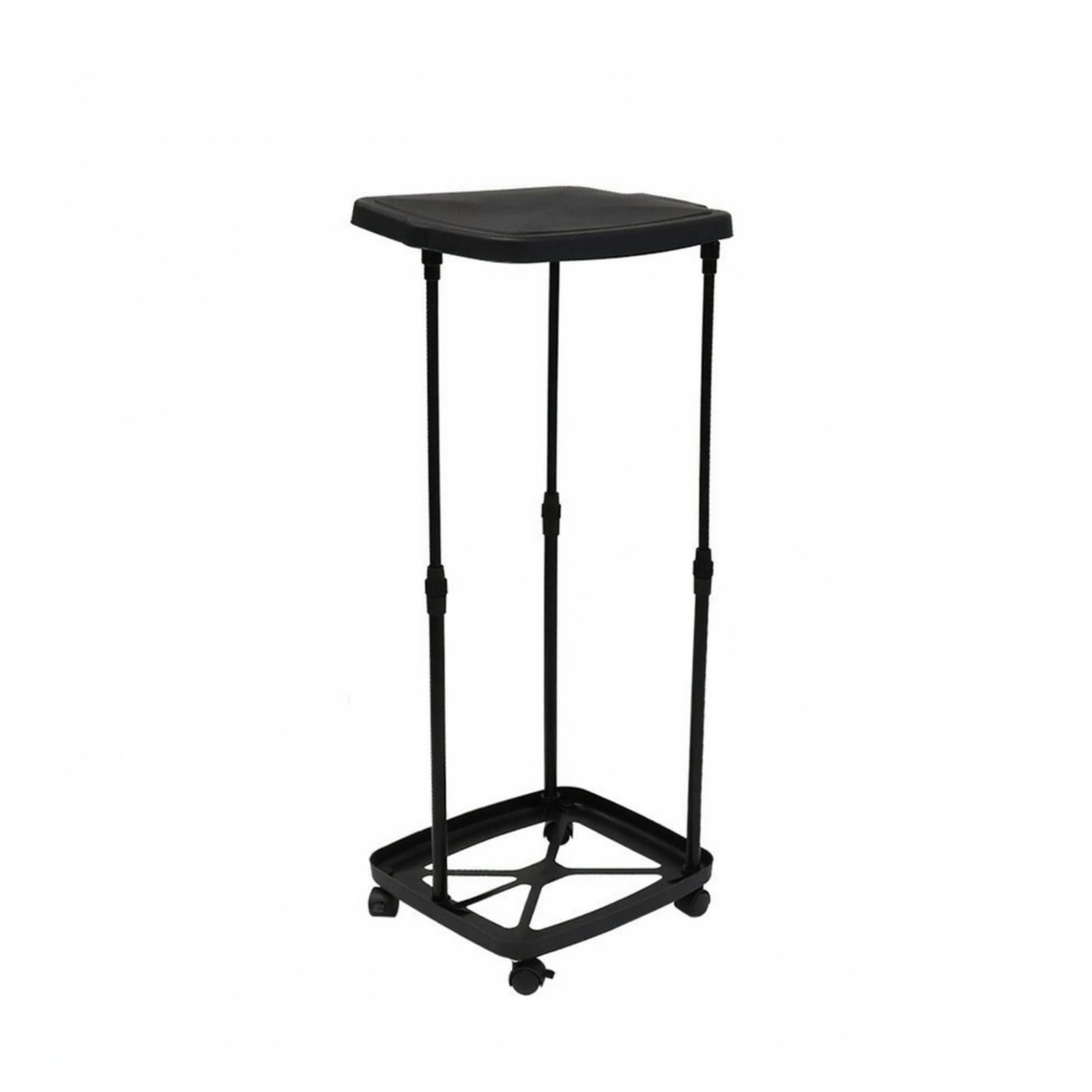 Gralara Soporte Bolsa con Ruedas Móvil | Portátil, Portabolsas, smontable, Carrito, para Pícnic, Jardín, Negro