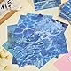 craspire 24 Stück Scrapbook Papier Mit Wasserhintergrund 6 x 6 Zoll Kadettenblau Meeres/Ozeanstruktur Gemusterter Grußkartenkarton Dekorativer Papierblock Für Alben Scrapbooking Journalkarten DIY