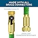 GrowGreen Expandable Garden Hose with High Pressure Hose Spray Nozzle, All Brass Connectors, Leak Proof, Heavy Duty Material