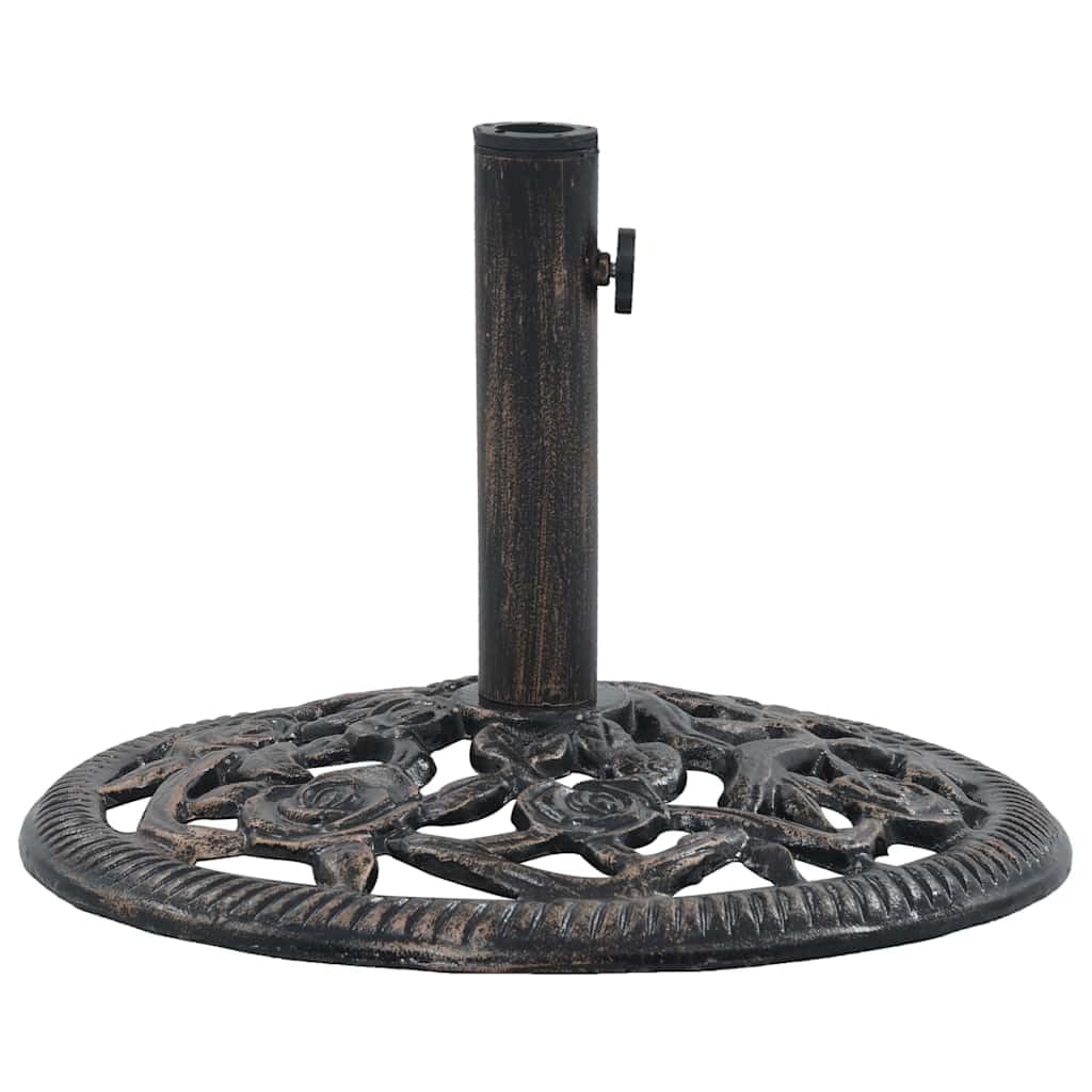 vidaXL Socle de Parasol Bronze 12 kg 48 cm Fonte