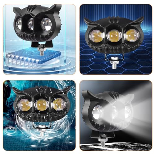 Foco de Motocicleta LED 30w Impermeable IP67 y Luz Auxiliar con Ajuste de Ángulo 6