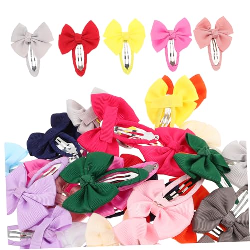 Barrettes anti-glisse pour bébés - Lot de 30 pinces nœuds colorés
