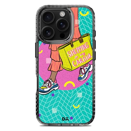 Image of DailyObjects Shopping Cardio Stride 2.0 Magnetic Case Cover Compatible with iPhone 16 Pro Max | Wireless Charging Slim Back Cover | 2 Layer Edge Protection & Shockproof