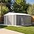 Patiolife 10 x 12 FT Outdoor Storage Shed with Floor Frame, Garden Tool Metal Shed with Sloping Roof and Double Lockable Door for Backyard Garden & Patio, Grey