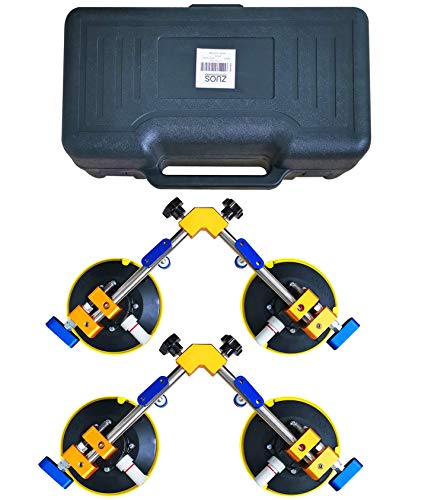 ZUOS Right Angle 90 Degree Countertop Seam Setter with 6" Suction Cup for Seam Joining & Leveling/Professional Countertop, graniteï¼Œ Stone, Marble Slab Installation. (2 PACK)