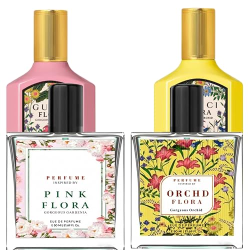 Image of WONJU Luxury Floral Perfume Set for Women&Men Pink Gardenia and Orchid Inspired Fragrances, Long Lasting Eau De Parfum Gift Pack, Elegant Bottles for Daily Wear and Special Occasions