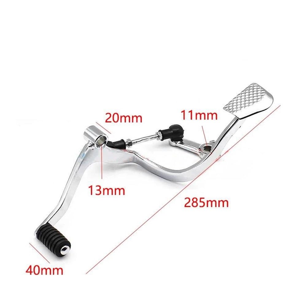 Moto Levier Changement Moto Changement Vitesse Pédale Levier Changement Vitesse Levier Avant Arrière Levier Noir Argent GN125 GS125 GSX125 EN125-2A 2F 3A HJ125K Levier Vitesses Shifter Pédale