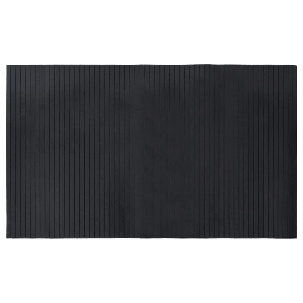 Tapis en bambou noir idéal pour cuisine et salle de bain moderne