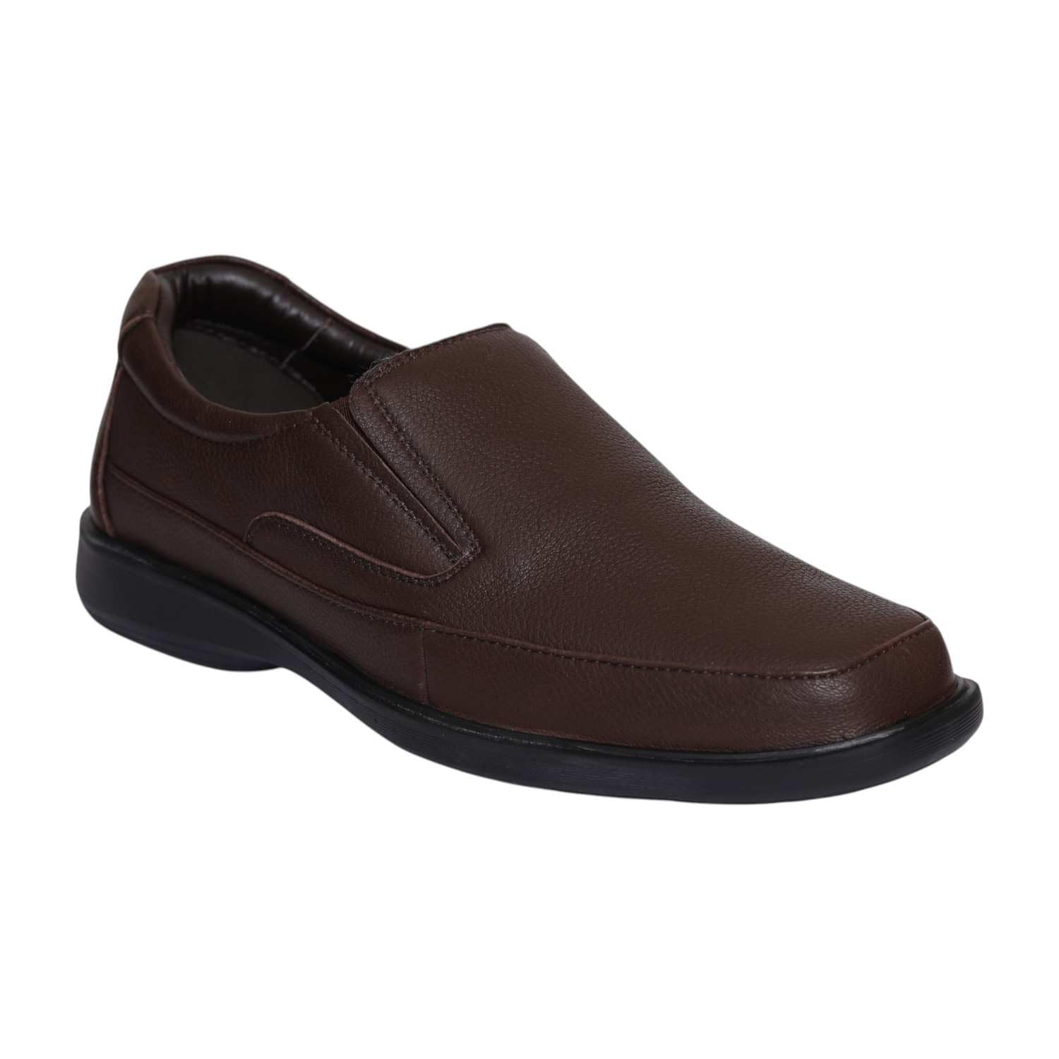 Men’s Brown Premium Leather Slip-On Comfort Shoes-picture-49