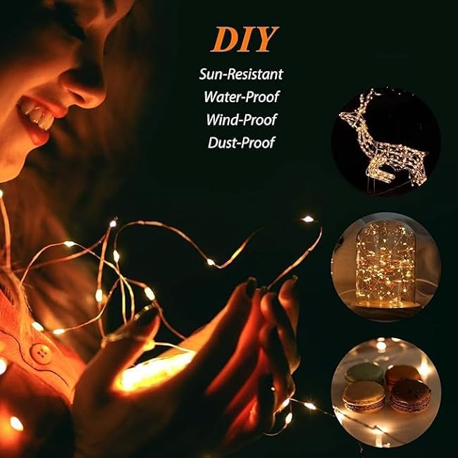 2-Pack 200 LED Solar String Lights for Outside,Solar Fairy Lights for Outside Waterproof,Solar String Lights Outdoor with 8 Modes for Christmas Tree,Balcony, Party,Wedding Decorations (Warm White)