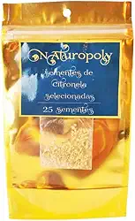 25 Sementes Citronela Selecionadas Repelente Naturopoly Jardim Horta Hortaliça Vaso