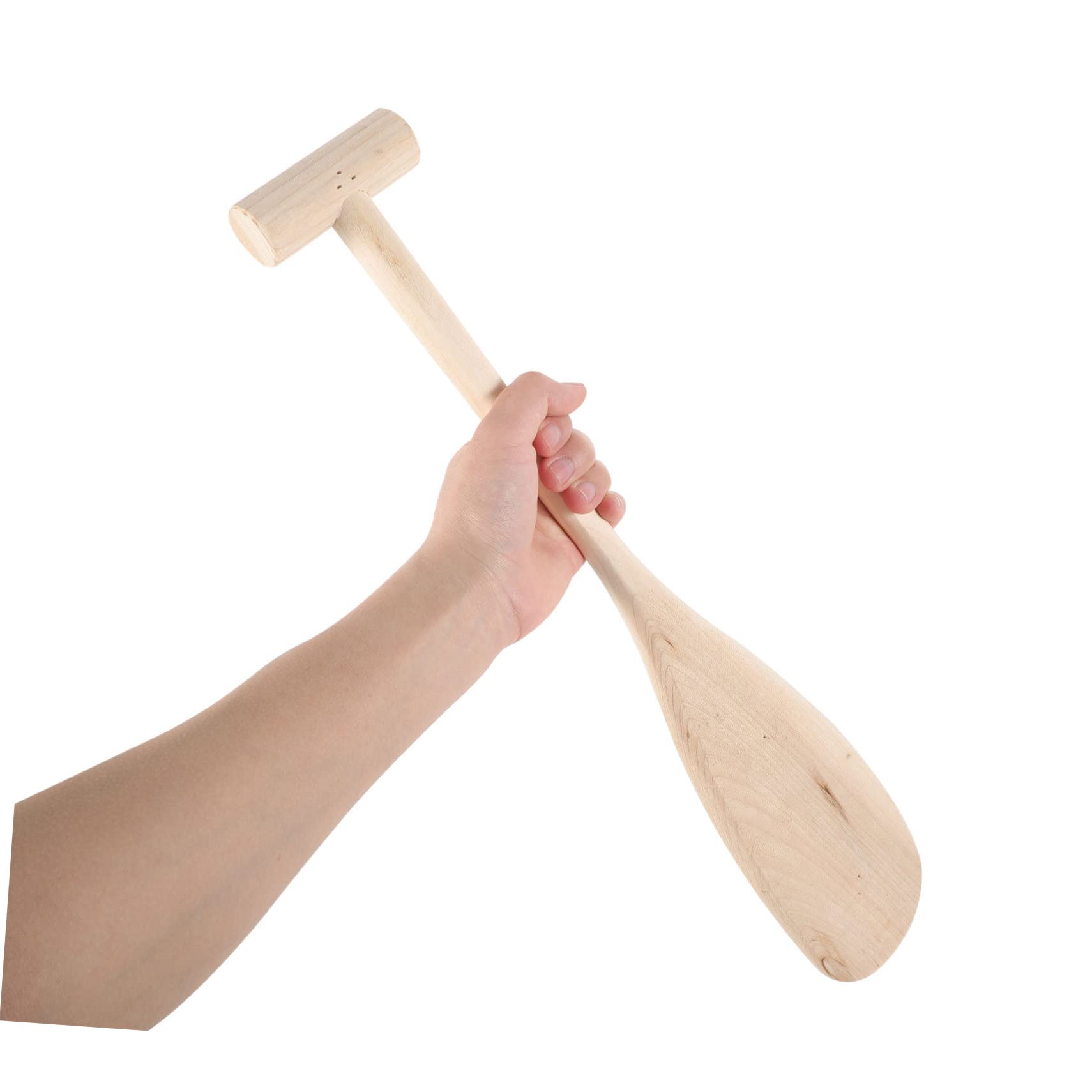 OSALADI Pagaia Leggera e Resistente per Bambini in Legno Impugnatura a T agli Sport Acquatici, per Giochi d'Acqua e attività Fai-da-Te Estive