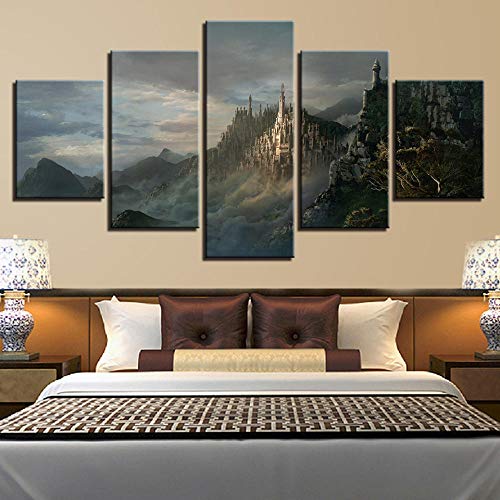 Château sur la colline tableaux décoration HD impression - 2