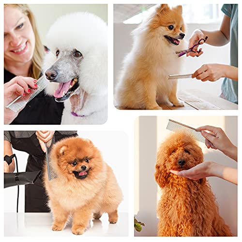 Pettom Pet Steel Grooming Tool Poodle Finishing Butter Comb 7 1/2-inch L - Image 7