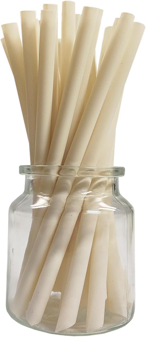Extra Wide Bamboo Smoothie Boba Straws, 200 Pack Disposable Drinking Straws Biodegradable Bamboo Boba Straws Made of Natural Plant Based Fiber - Durability 9 in x 0.5 in Hot and Cold Drinking