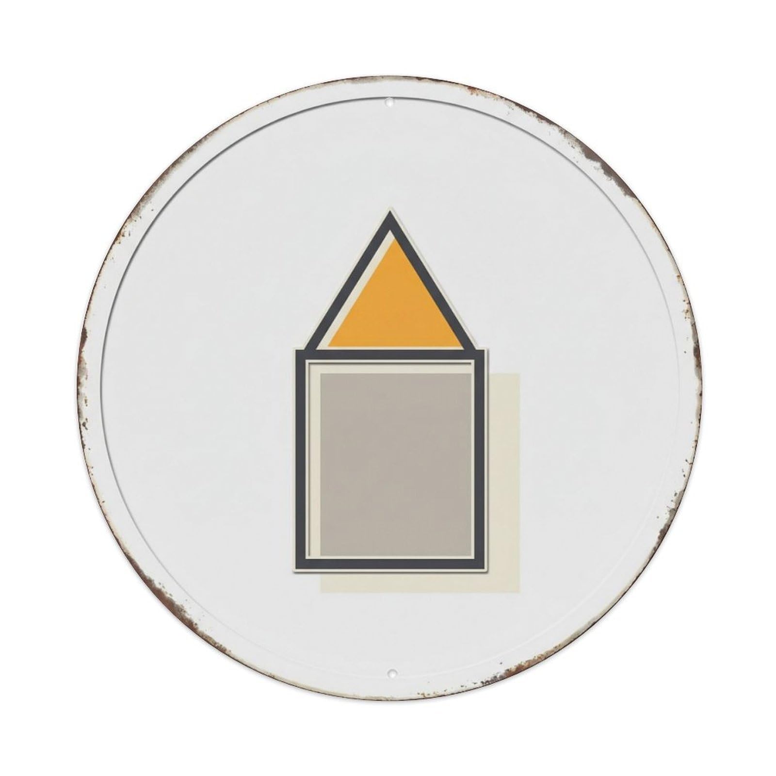 Riga Minimal Cathedral Travel Metal Tin Sign Plaque Wall Decor for Cafe, Club Bar, Office, Home Garden Round Metal Poster 8x8Inch