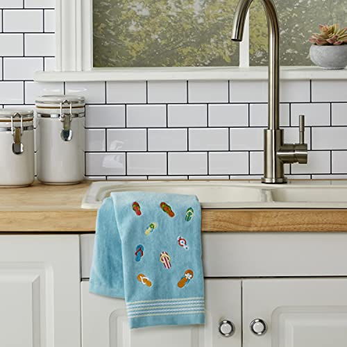 Skl Home By Saturday Knight Ltd. Flips & Flops 2 Pc Hand Towel Set, Blue #TOP4