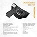 HOUSTON Gun Holster for Subcompact Pistols – ECO Leather IWB Concealed Carry Holster for Glk 42 43 Sig P365 Hellcat Kahr PM45 Makarov KelTec PF9 P11 – Inside Waistband Fit with Metal Clip – Right Hand