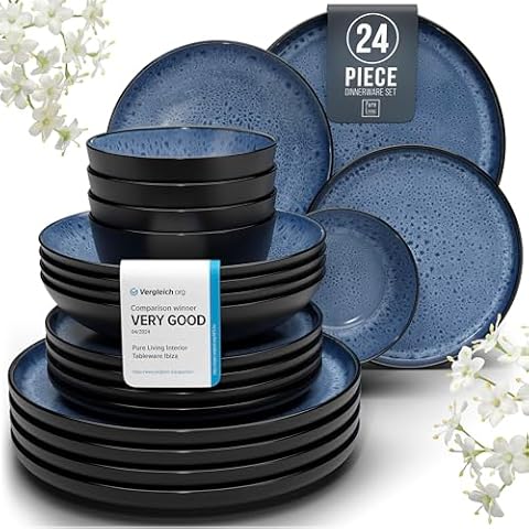 24 Piece Dinner Sets for 6 People Cover