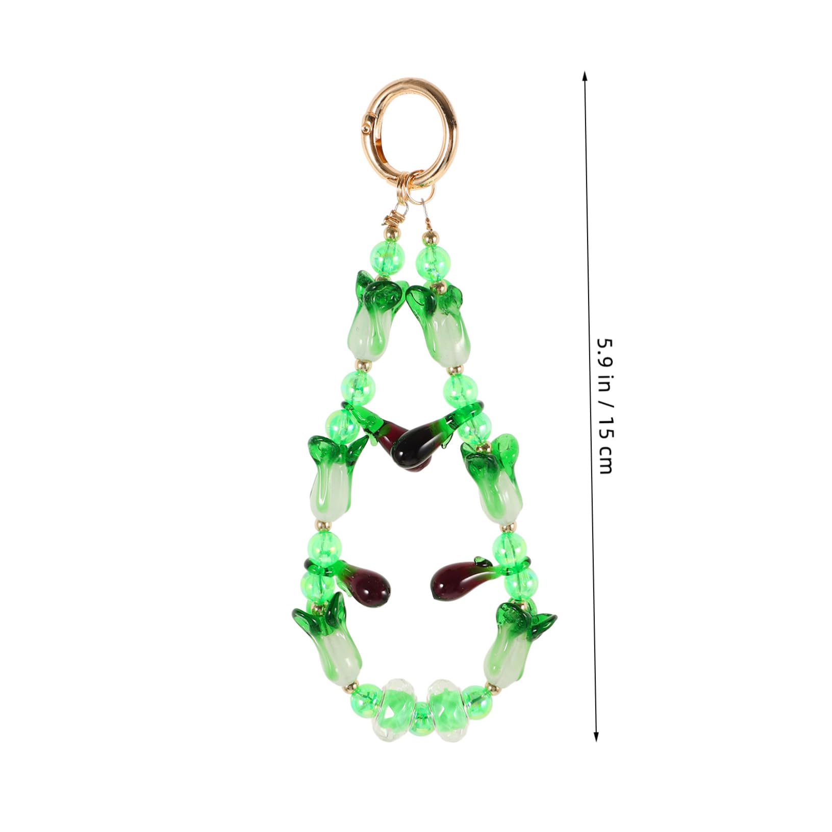 HOMSFOU 5 Colgantes De Cuentas Para Bolso Llavero Con Cuentas Decoración Para Bolso Llavero Con as De Berenjena Con as Decoración Para Mochila Colgante De Cristal