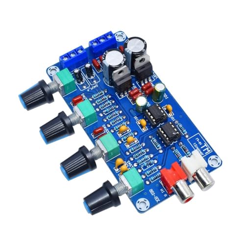 Image of XH-M164 HiFi NE5532 OP-AMP Tone Control Board with Preamp Volume Bass Treble Midrange Equalizer Dual AC 15V Power Input Low Noise Audio Amplifier Module for DIY Audio Projects