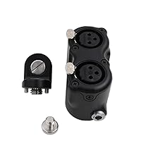 Vista 4 de Caja de audio XLR para RED Komodo-X V-Raptor XL, ARRI Alexa Mini, Z CAM E2 M4 F6 Cámara 2 entrada de nivel de línea, Mini 5 pines a XLR 3 pines
