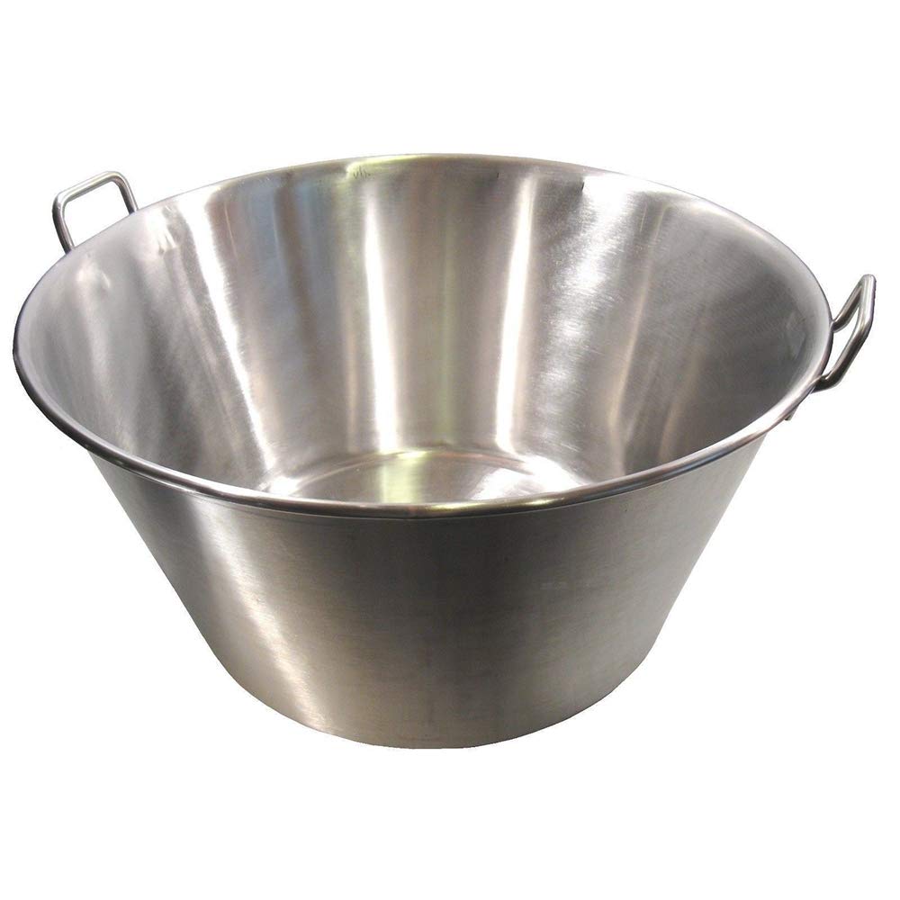 Thaweesuk Shop Extra Large Stainless Steel Caso Cazo para Carnitas Gas Heavy Stove XL Wok NEW Top Outside 24.5