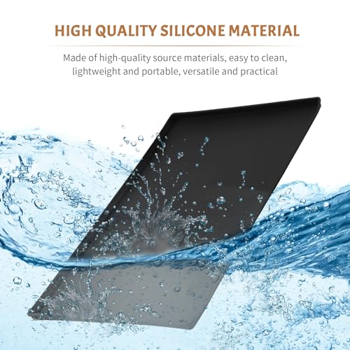 DEARBAG Silicone Mat, Coffee Machine Mat, Mixer, Silicone Non-Slip Mat for Espresso Coffee, Kitchen Robot, Bar Tamp Station Mat, 47 x 29 cm, Black - Image 7