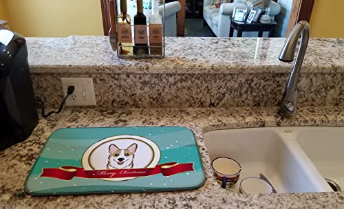 Tapis de séchage Corgi de Noël, idée cadeau utile pour passionnés d'animaux et de cuisine