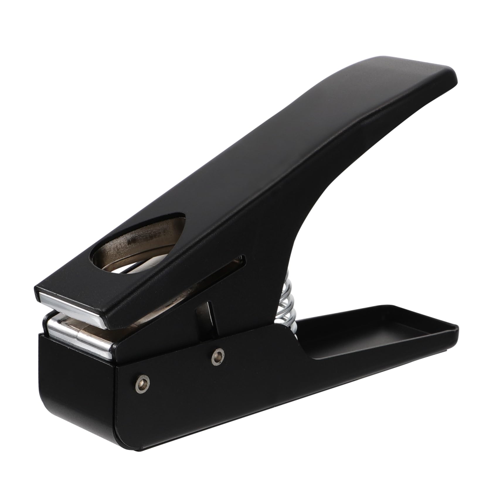 Punzone per Chitarra in Ferro Nero per Plettri, Taglio Preciso | Design Foro Standard, Impugnatura Antiscivolo, Incluso Tappetino in Silicone