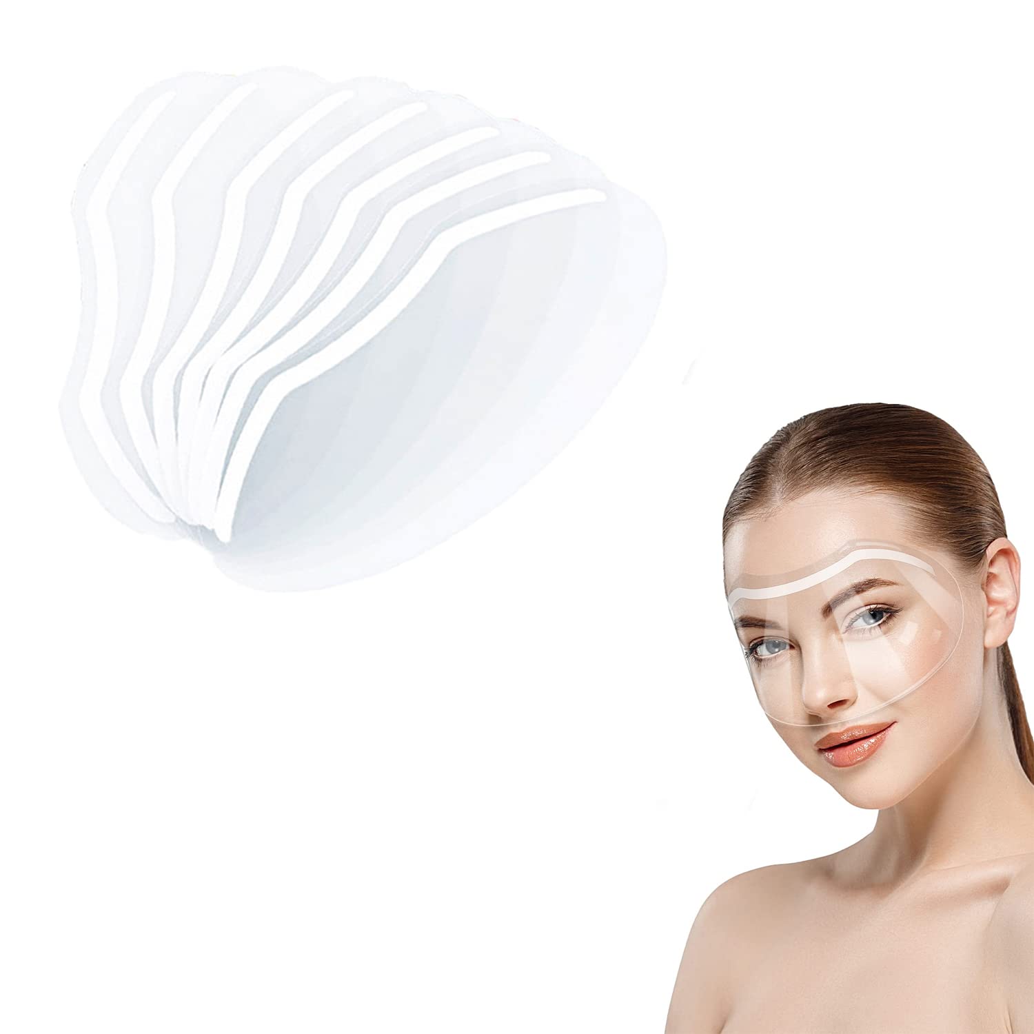 Buy KAIAIWLUO Clear Face Visors,50 pcs Plastic Transparent Eye Shield