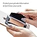 Sinjimoru Phone Grip Card Holder with Phone Stand, Secure Stick on Wallet for iPhone with Kickstand for Table. Sinji Pouch B-Grip Black