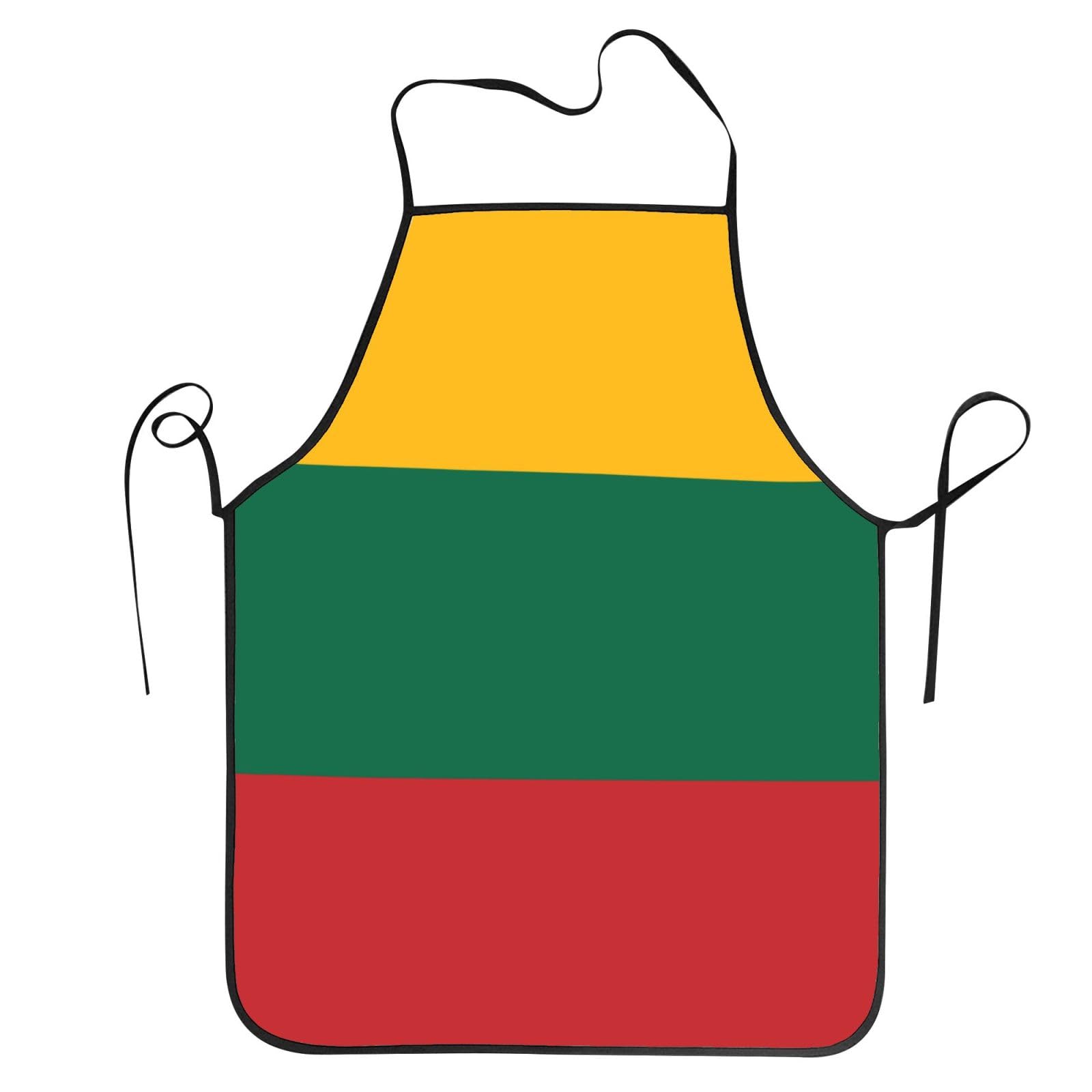 Lithuanian Flag Aprons for Men, Women for Kitchen Cooking Baking BBQ Chef Apron