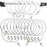 Lsgoodcare 20Pcs Openable Curtain Clips with Rings White 3Inch, Strong Metal Decorative Curtain Clip, Rustproof Drapery Open Clip Rings