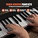 VEVOR E Piano 88 Tasten Faltbares Digital Piano Bluetooth MIDI tragbares elektronisches digitales Klappklavier mit Ständer Sustain-Pedaltasche berührungsempfindliche Tasten, wiederaufladbar schwarz