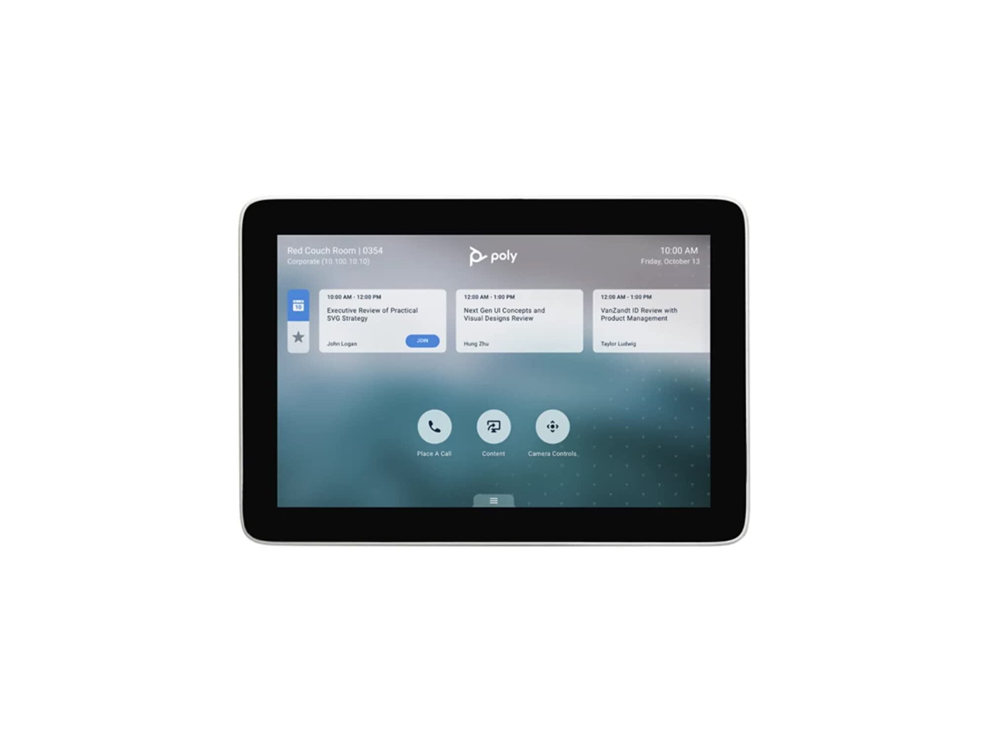 Poly Bundle in Studio X30 & Poly TC8, sistema di videoconferenze all-in-one 4K, schermo touch screen da 20,32 cm (8"), nero