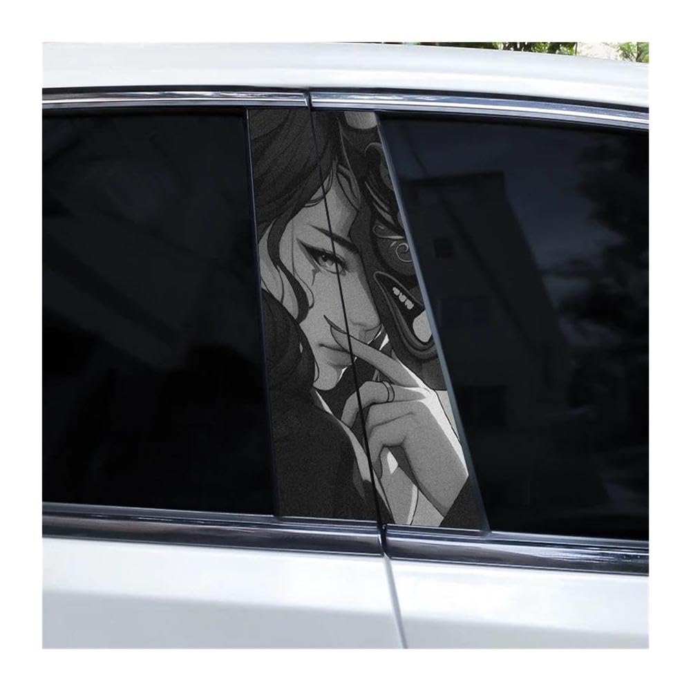 Body Parts 2pcs Mask Car B Pillar Sticker Cover Scratches Car Window Pillar Sticker(Type A)