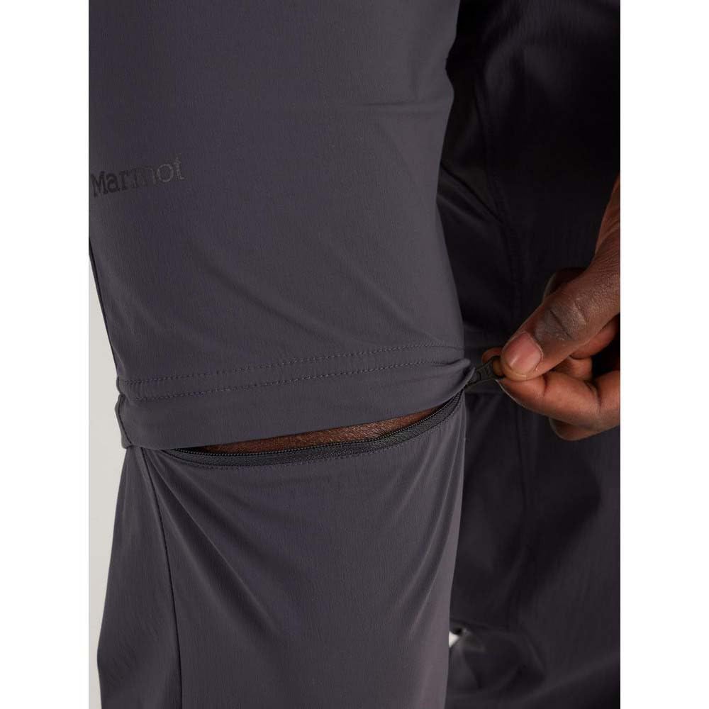 Marmot Meżczyzni Arch Rock Convertible Pant, Oddychające Spodnie Trekkingowe Zapinane na Zamek, Wodoodporne Spodnie Turystyczne, Długie Spodnie Z Odpinanymi Nogawkami, Dark Steel, 28