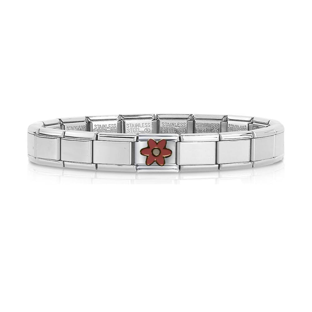 Quiges Dije Acero Inoxidable Link 9mm compatible con pulseras del estilo de Nomination #477