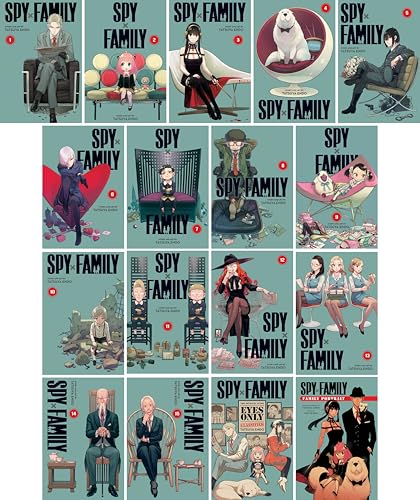 Spy x Family Complete 17 Book Series (Vol. 1-15 + Official Guide + Spy x Family Portrait) Manga Set, by Tatsuya Endo (17 Books)