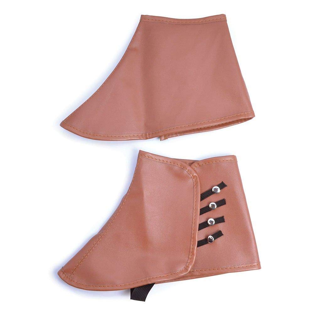 Brown Steampunk Spats (1 Pair) - Durable & Fashionable Design, Perfect Accessory for Cosplay, Festivals, Events, & More Halloween