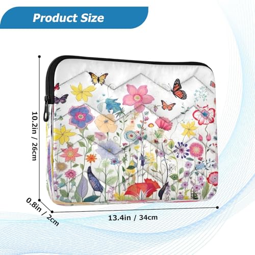 Funda para portátil de 13-14 pulgadas con flores silvestres miniatura 3