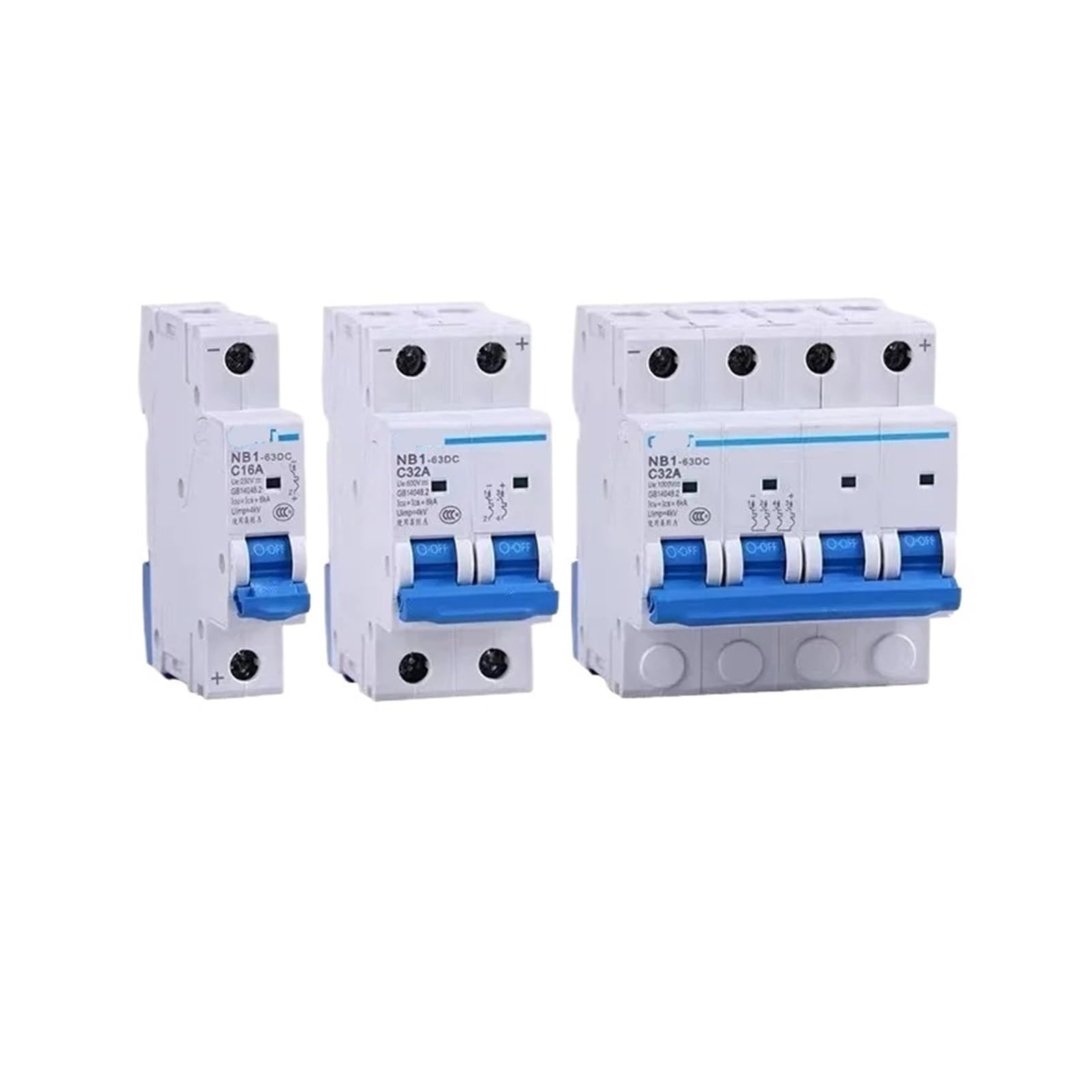 TYEXCZARF 1PCS DC500V DC1000V NB1-63DC DC Mini Circuit Breaker 1P 2P 4P DC250V NB1 S9(40A)