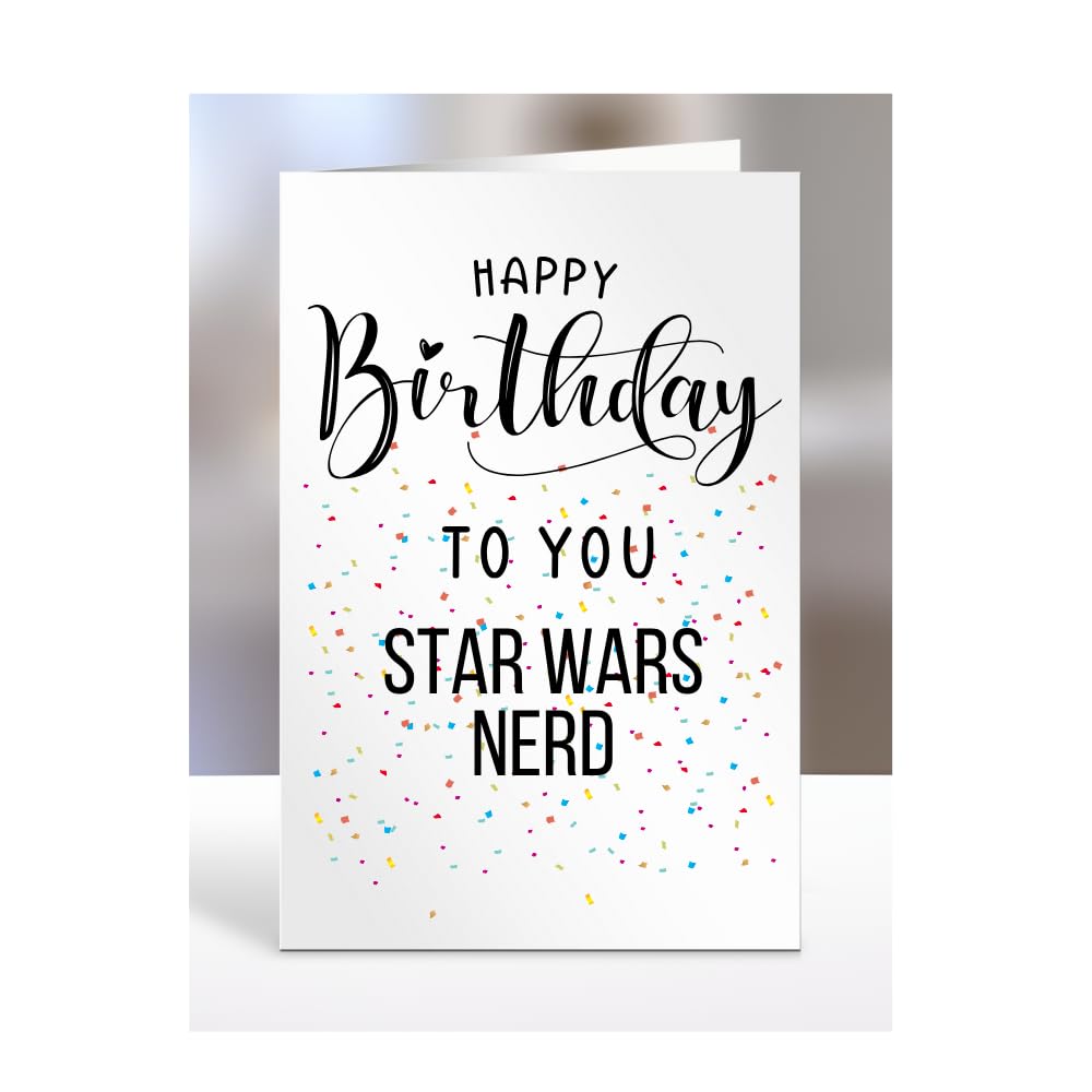Happy Birthday To You Star Wars Nerd Card, Gifts for Men, Women, Presents for Man, Woman or Person, Greetings Card, Funny, Joke, Silly, Gag, A5-127b_82 โ image 1