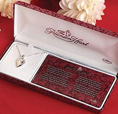 Silver Plated Reunion Heart Pendant Necklace in Gift Box - Image 3