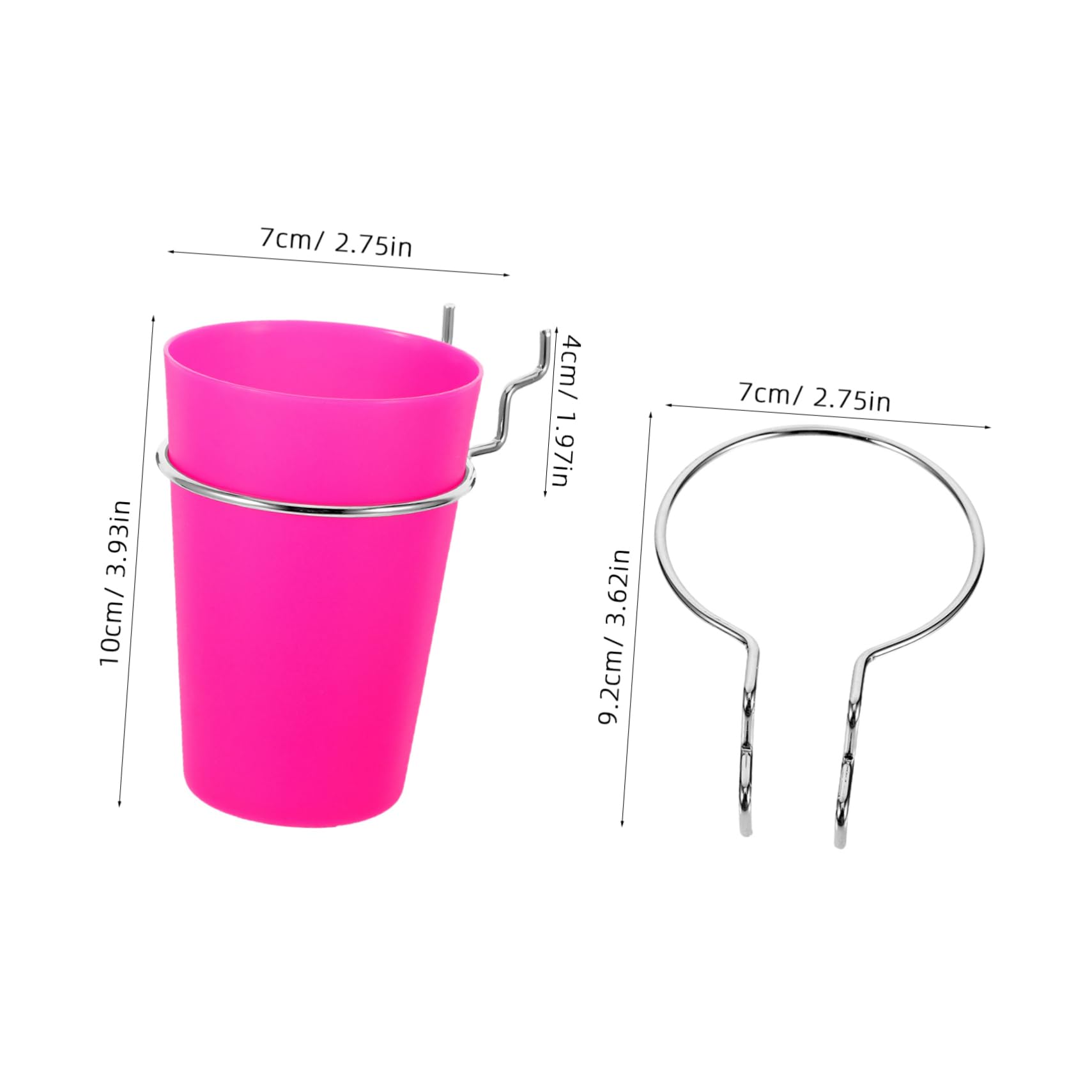 SOLUSTRE Pegboard Storage Cup Holder Set 6pcs Round Hooks Office Organizers Tool Hangers Diy Kit Retail Display