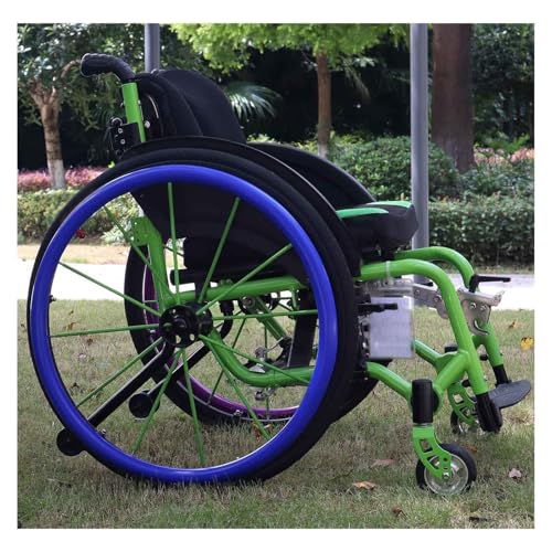 後輪グリップカバー, 22/24インチ 車椅子プッシュリング保護カバー, 滑り止め耐摩耗性 車椅子タイヤカバー, さまざまな色をご用意しています ハンドプッシュ保護カバー,blue-24inX2pc