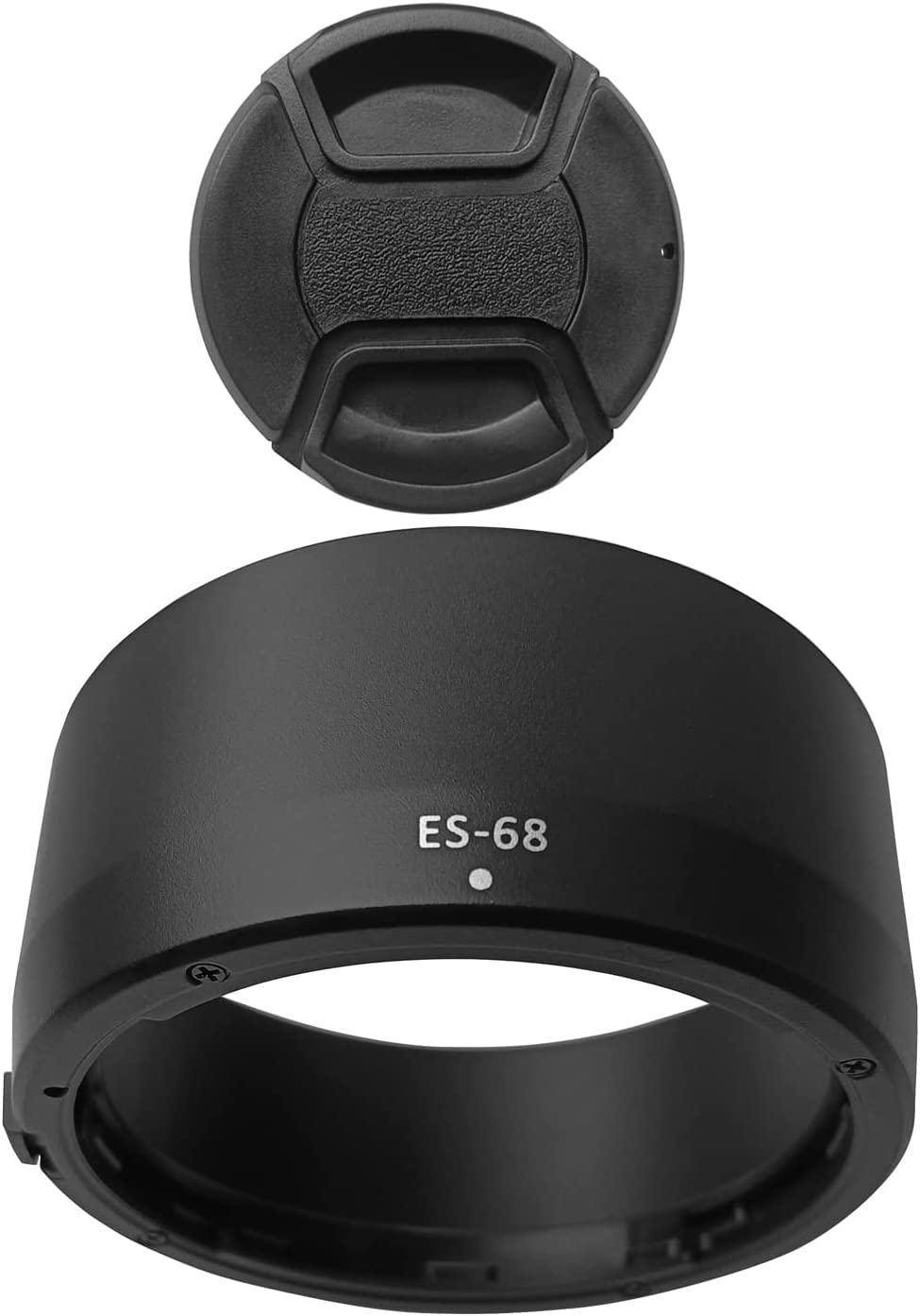 ES-68 Lens Hood + Lens Cap Cover for Canon EF 50mm f/1.8(Not for 1.4) STM Lens,HUIPUXIANG 49mm Lens Cap