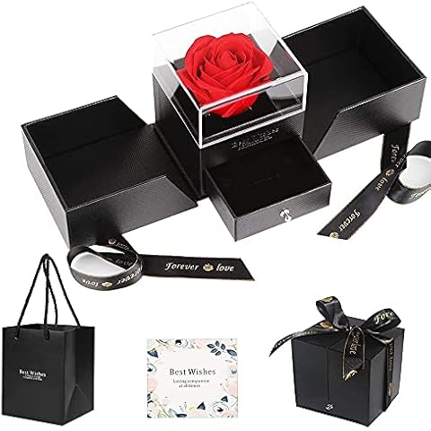 Rosa Preservada Eterna Caja de Joyería Cover