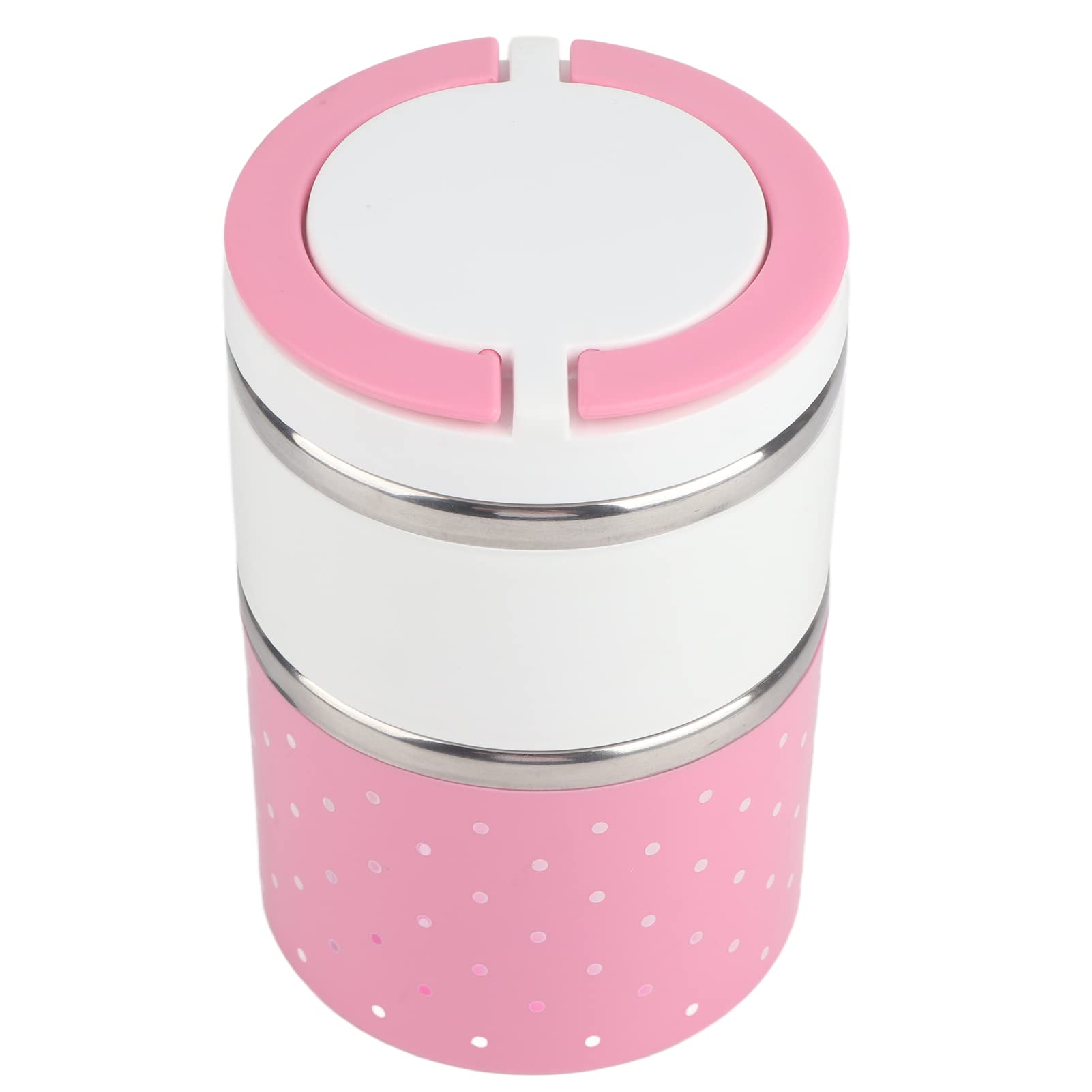 Contenedor de alimentos aislado rosa de 930ml: termo de acero inoxidable con doble capa
